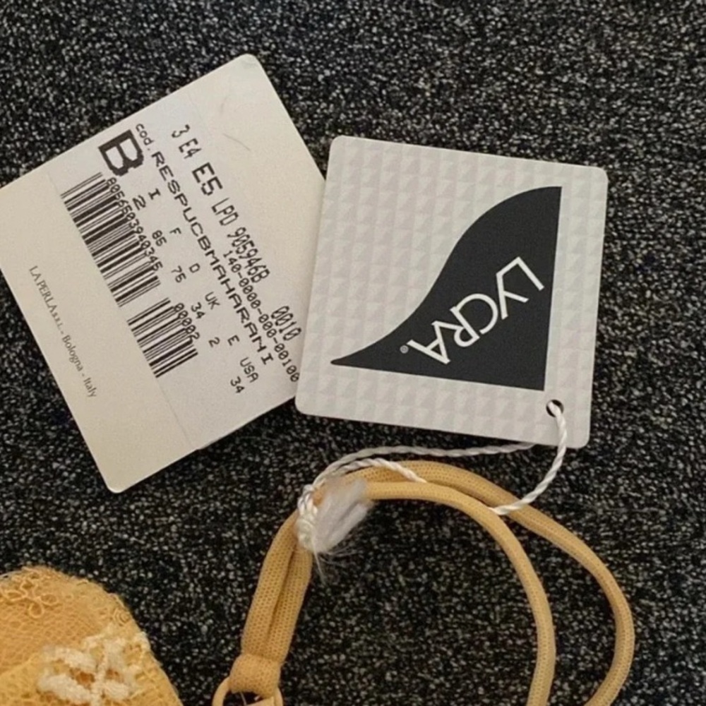 NWT LA PERLA Maharani Gold Lace Push Up Bra size 34B - Picture 5 of 6